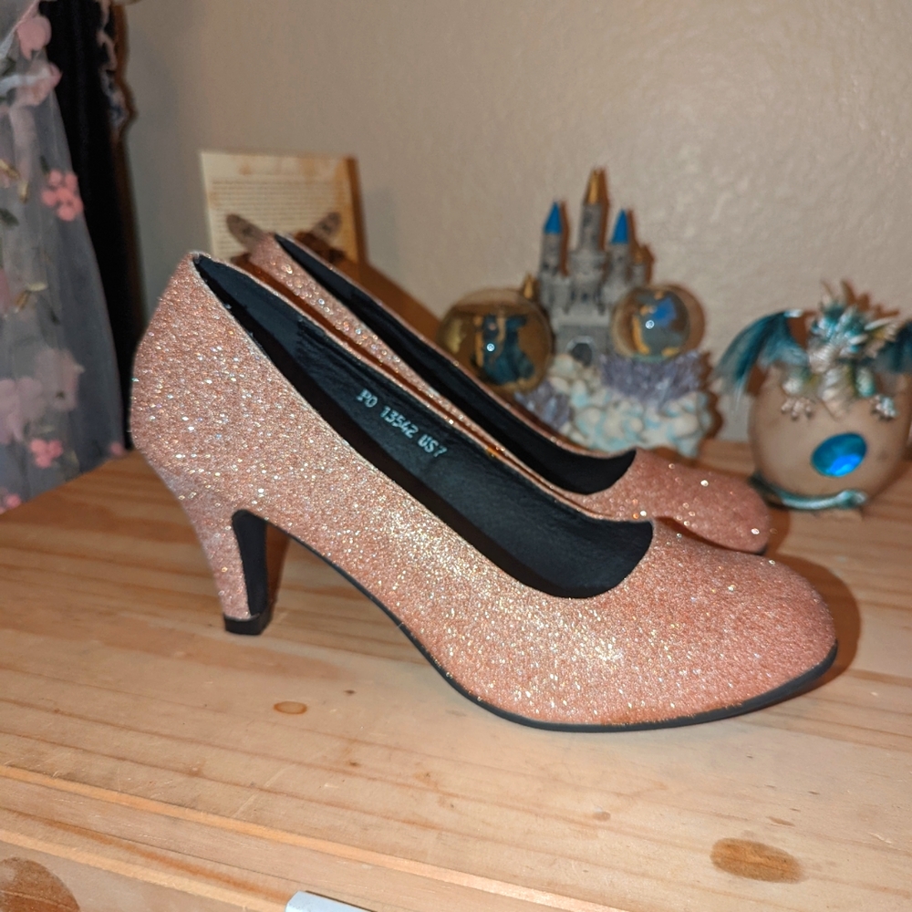 TUK Rewind: Rose Glitter Heels